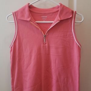 Izod coral pink sleeveless polo tank